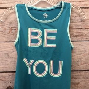 SO Teal Tank " Be The Best You Can Be " Sparkle